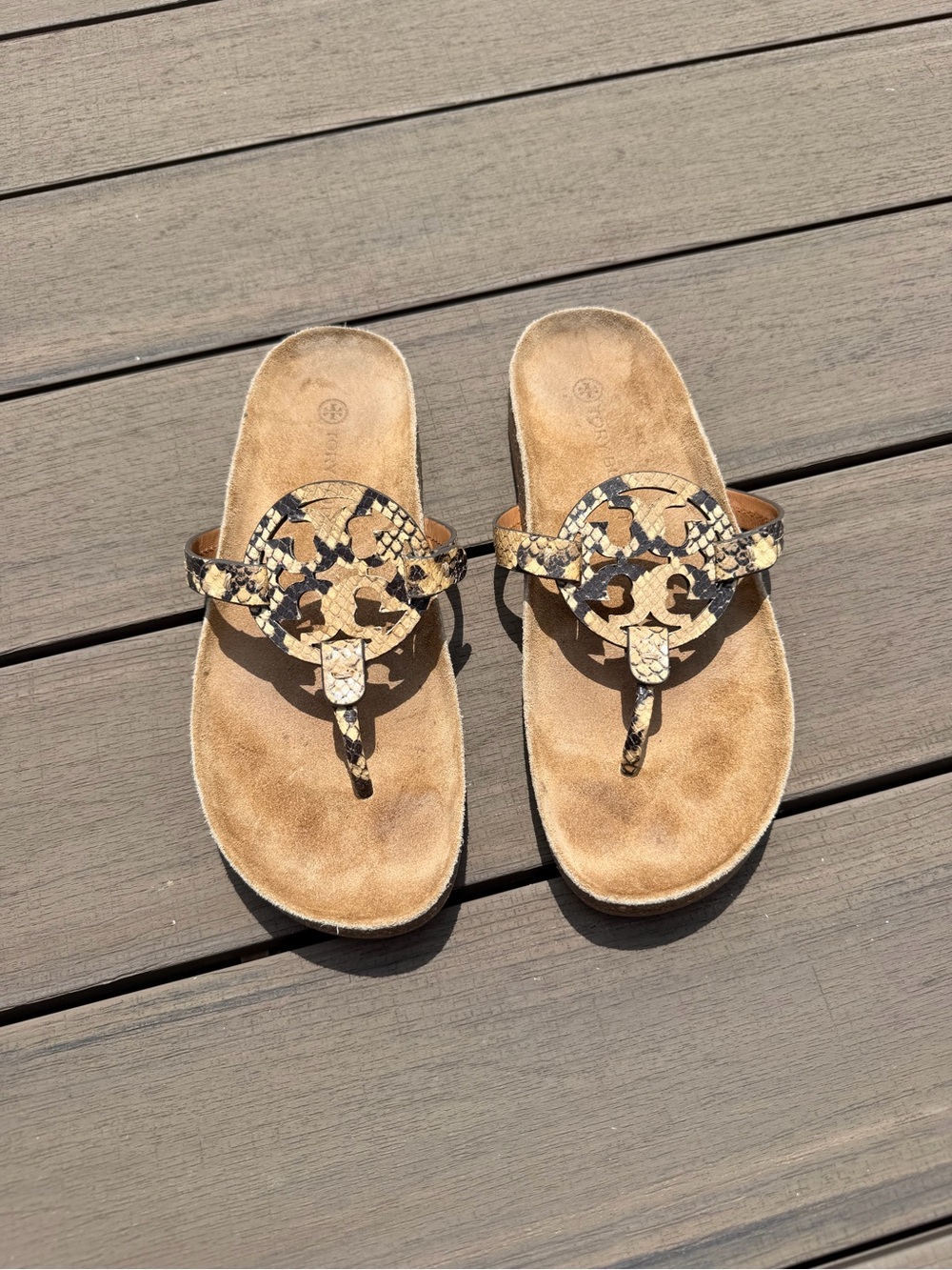 Tory Burch Miller Snake Cloud Sandals Slides Flip Flops Women’s Size 9.5 Sandal - Picture 9 of 9